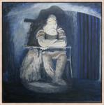 2014-03-02 16.10.31  Holger Danske - billedmål 50x50 cm - akryl - udvendigt rammemål 52x52 cm - 2.500 kr.